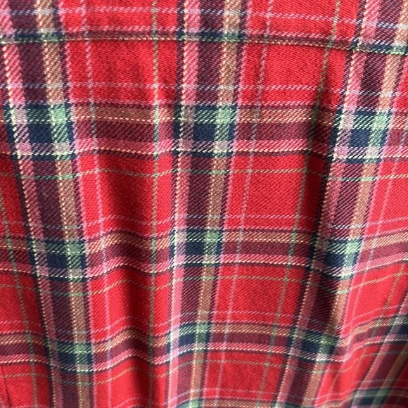 Rugby by Ralph Lauren Plaid Multicolor Cotton Flannel Top. Size 12 Slim Fit - Picture 6 of 8